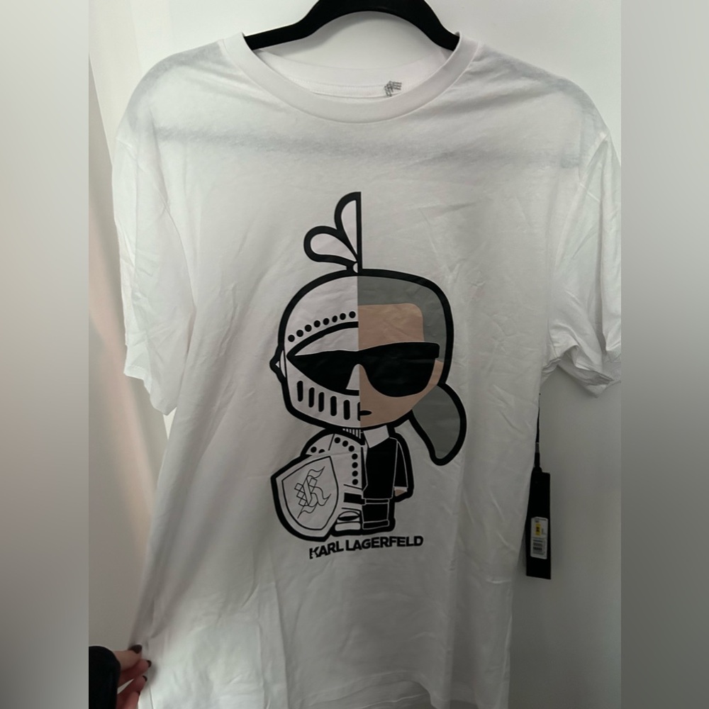 BRAND NEW Karl Lagerfeld White Graphic Shirt